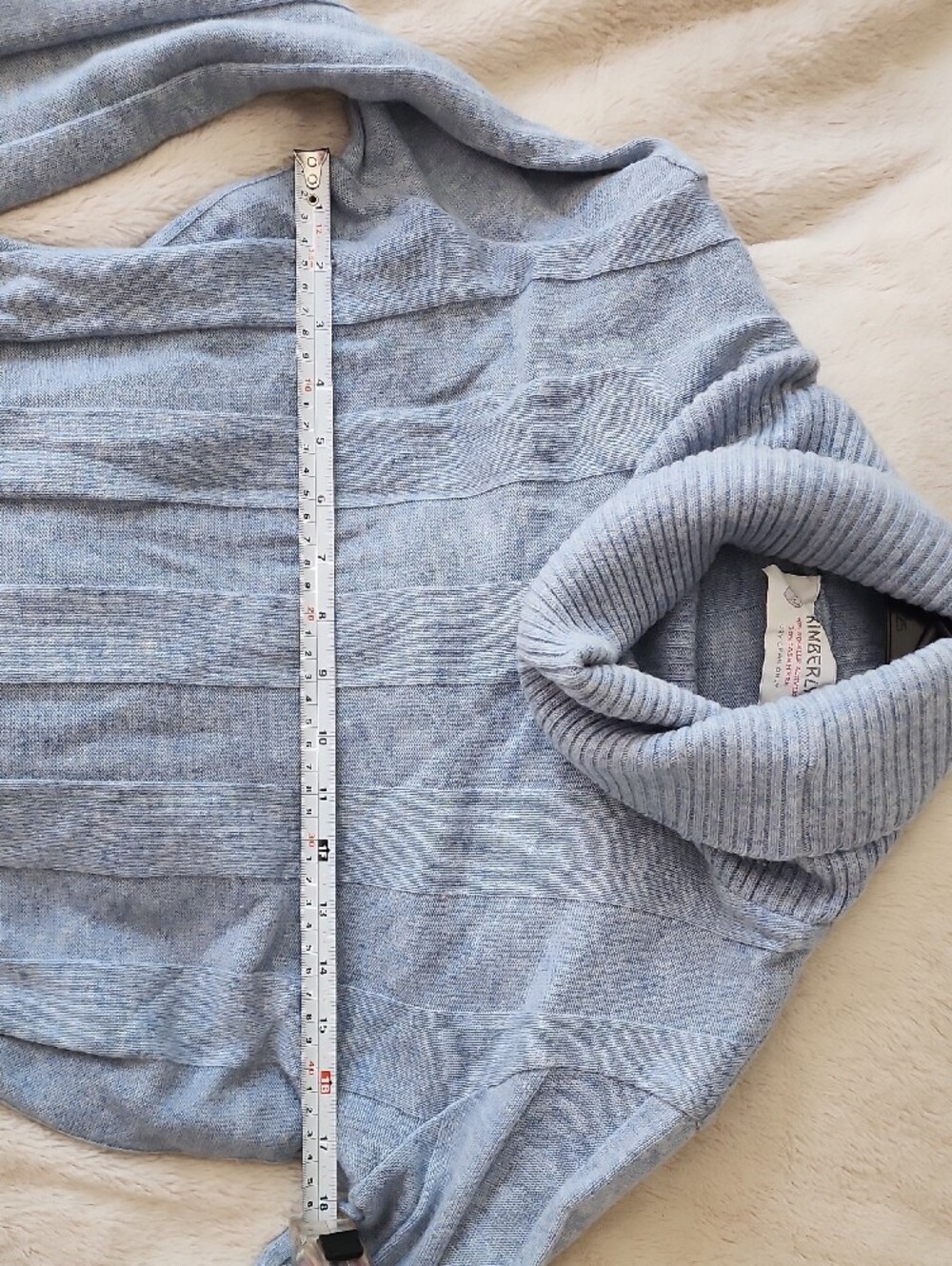 Kimberly Knit Cashmere Turtleneck Sweater Dress | Ribbed Long Sleeve Midi - Picture 5 of 8